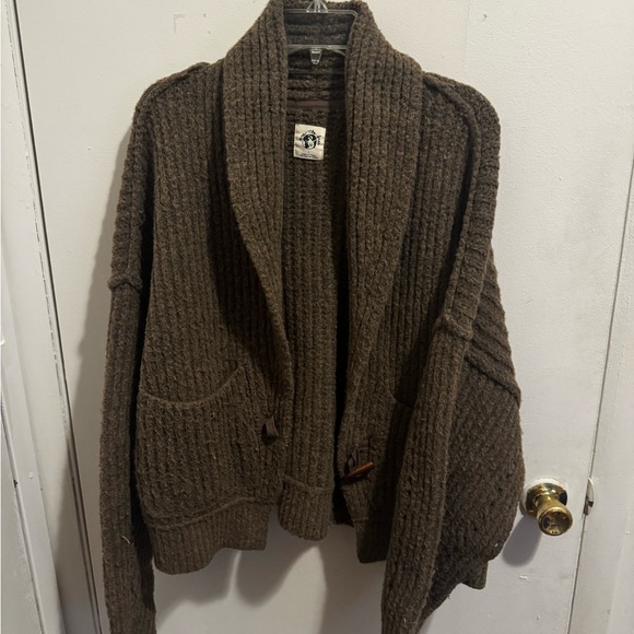 Free People Sweaters - FP Brown Knit Cardigan Sweater
